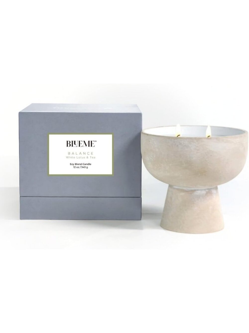 Wellness Refillable Candle - Balance Scented White Lotus & Tea - 12 oz